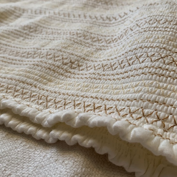 Anthropologie Smocked Embroidered Floral Long Sleeve Blouse Size Small - Picture 4 of 14